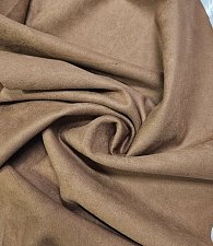 Замша на трикотаже коричневая